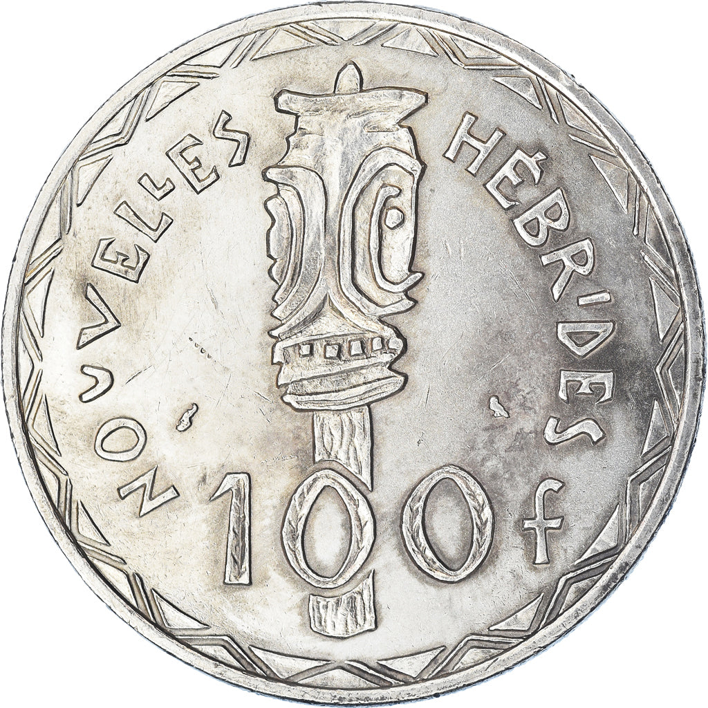 Coin, New Hebrides, 100 Francs, 1966, Paris, AU(50-53), Silver, KM:1