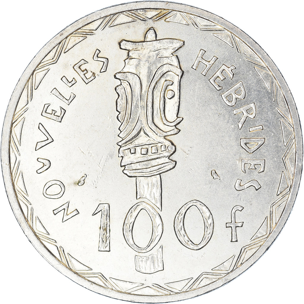 Coin, New Hebrides, 100 Francs, 1966, Paris, AU(50-53), Silver, KM:1