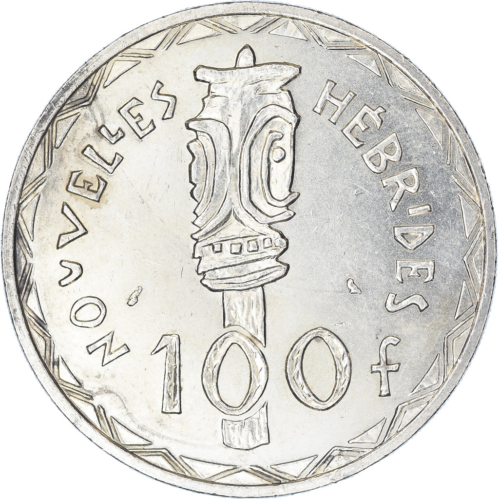 Coin, New Hebrides, 100 Francs, 1966, Paris, AU(55-58), Silver, KM:1