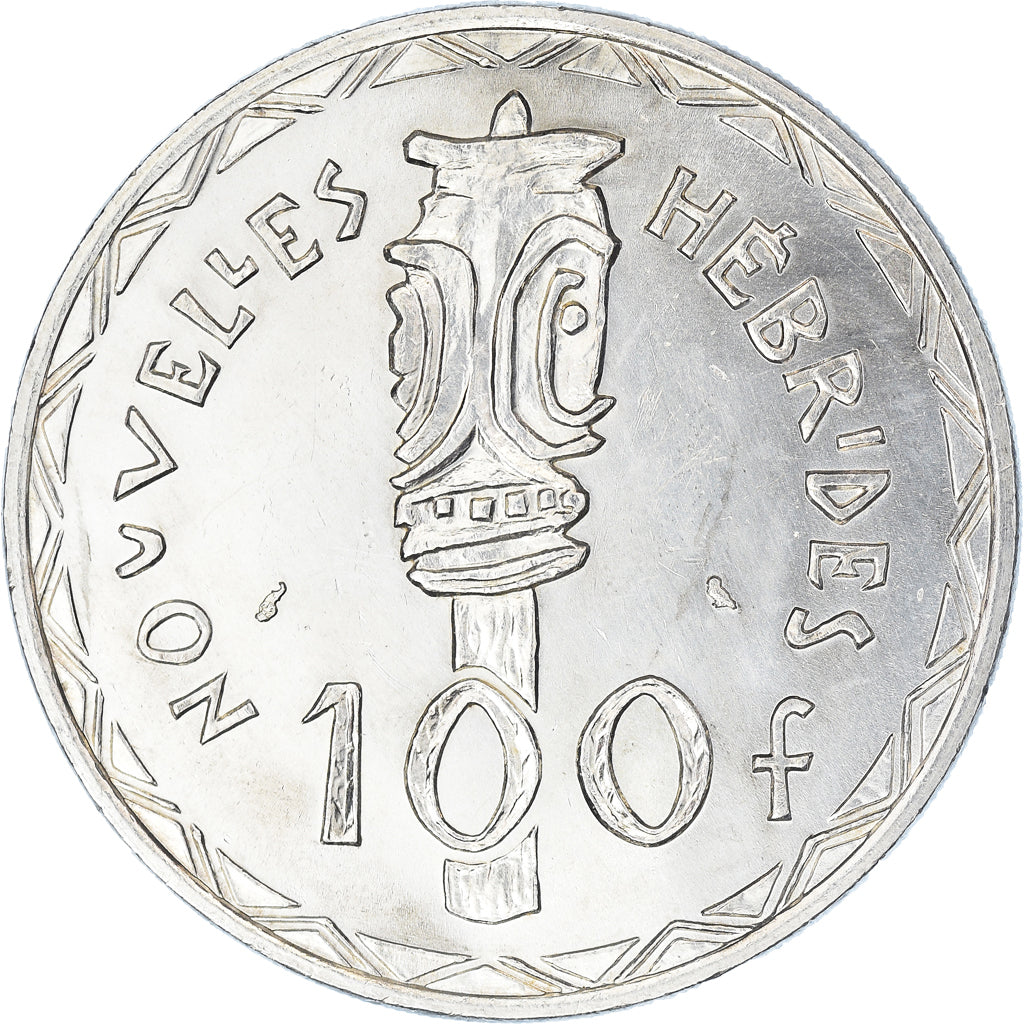 Coin, New Hebrides, 100 Francs, 1966, Paris, AU(55-58), Silver, KM:1