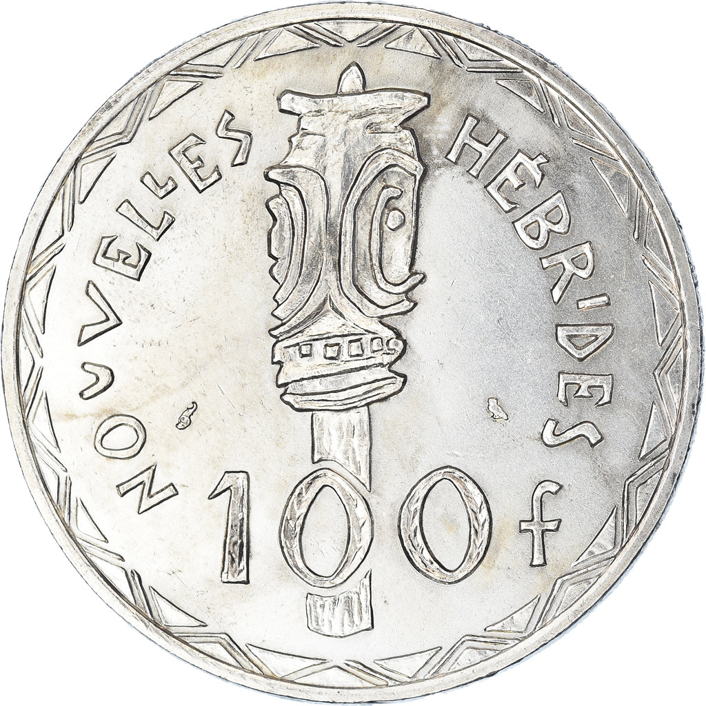 Coin, New Hebrides, 100 Francs, 1966, Paris, AU(55-58), Silver, KM:1