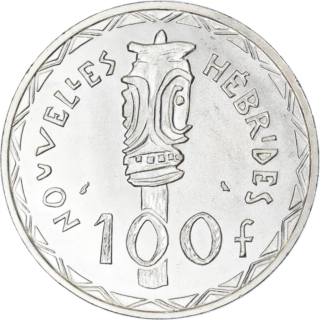 Moneda, Nuevas Hébridas, 100 Francs, 1966, Paris, EBC, Plata, KM:1, Lecompte:59