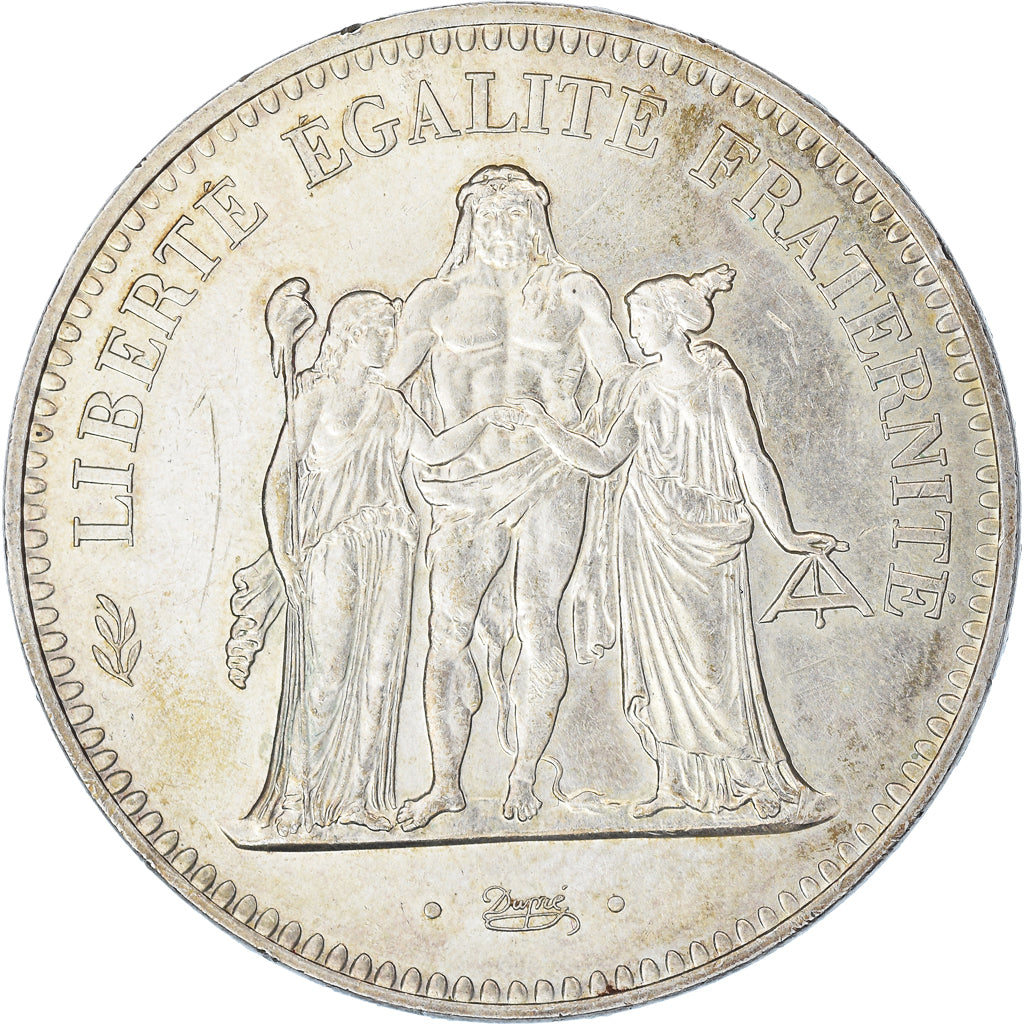 Coin, France, Hercule, 50 Francs, 1974, Hybrid issue, AU(55-58), Silver
