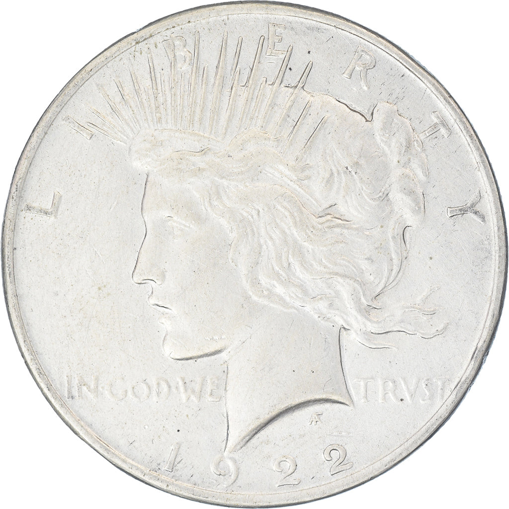 Monnaie, États-Unis, Peace Dollar, Dollar, 1922, Philadelphie, TTB+, Argent