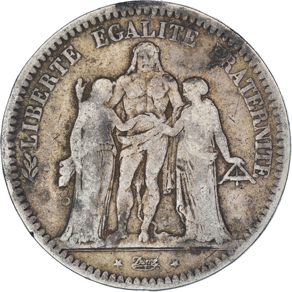 Coin, France, Hercule, 5 Francs, 1848, Lyon, VF(20-25), Silver, KM:756.3