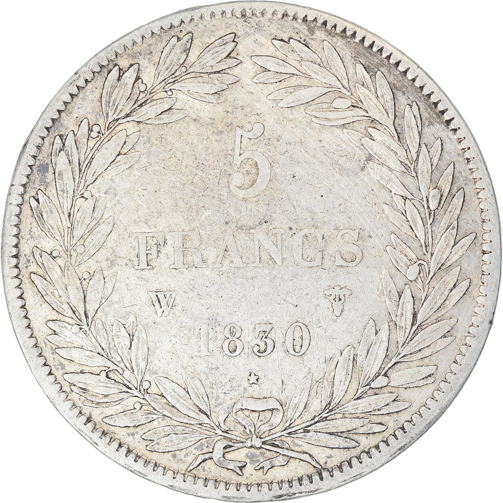Coin, France, Louis-Philippe, 5 Francs, 1830, Lille, VF(20-25), Silver