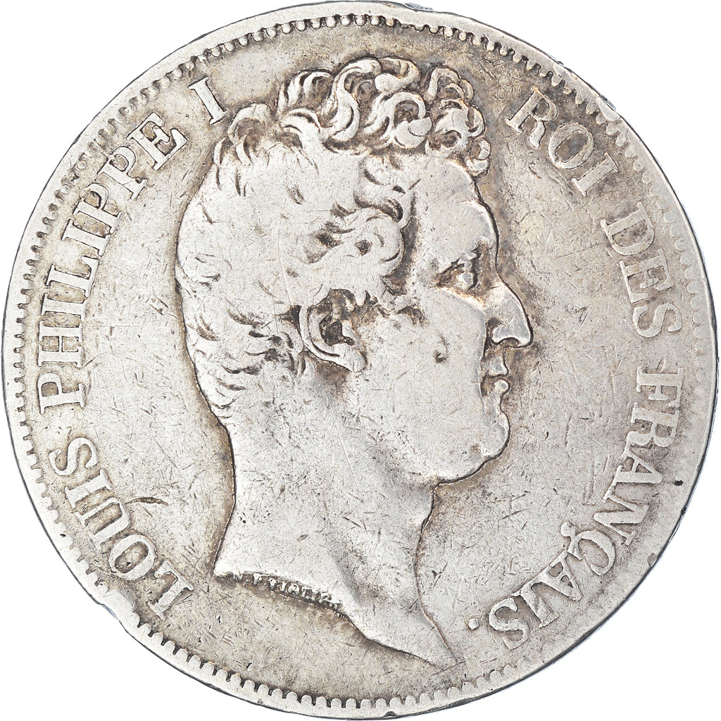 Coin, France, Louis-Philippe, 5 Francs, 1830, Bordeaux, F(12-15), Silver