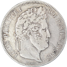 Coin, France, Louis-Philippe, 5 Francs, 1841, Bordeaux, VF(20-25), Silver