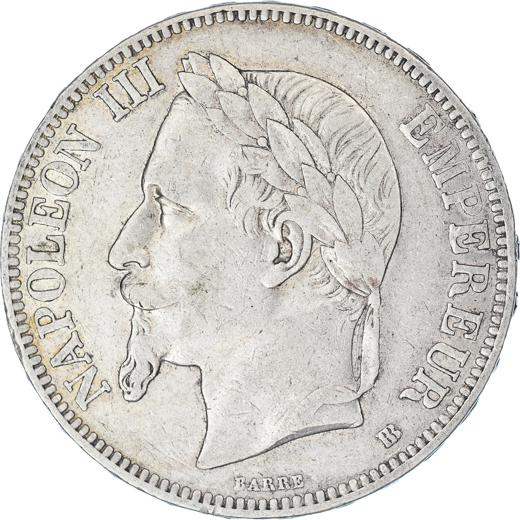 Coin, France, Napoléon III, 5 Francs, 1867, Strasbourg, VF(30-35), Silver