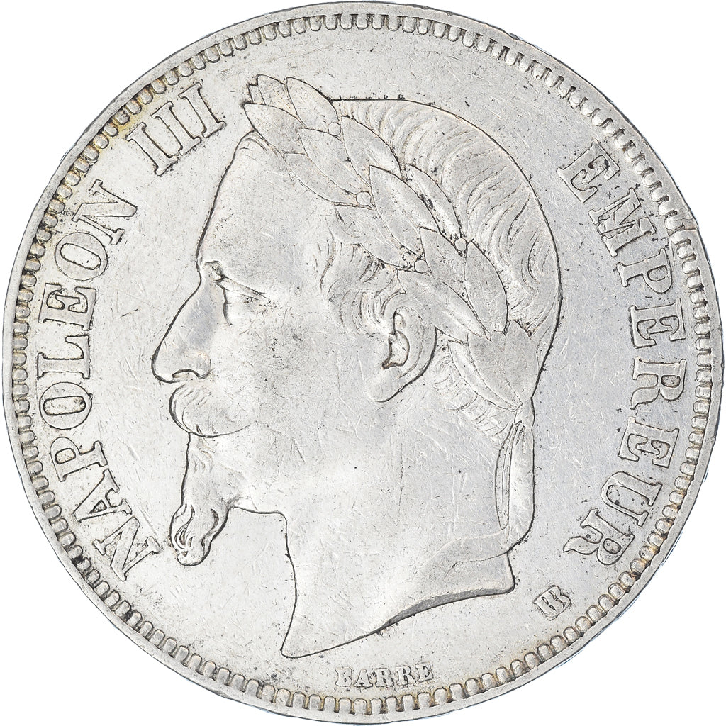 Monnaie, France, Napoleon III, 5 Francs, 1868, Strasbourg, TTB, Argent