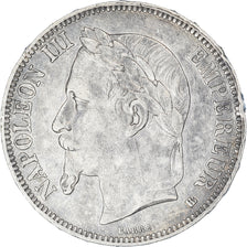 Coin, France, Napoleon III, 5 Francs, 1868, Strasbourg, EF(40-45), Silver