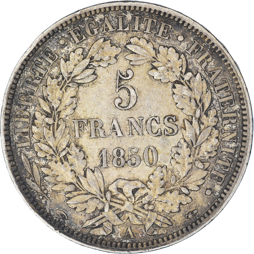 Münze, Frankreich, Cérès, 5 Francs, 1850, Paris, SS, Silber, KM:761.1