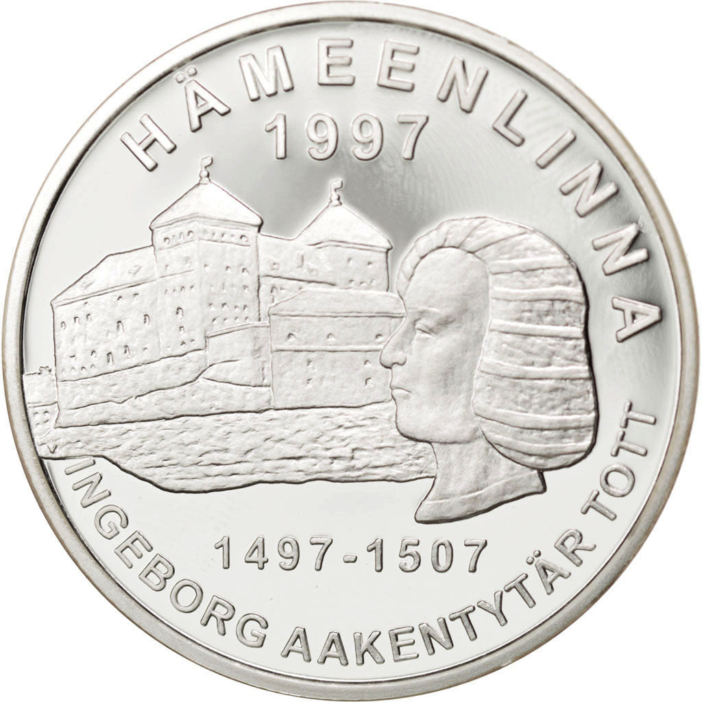 FINLAND, 20 Euro, 1997, KM #8, MS(63), Silver, 27.02