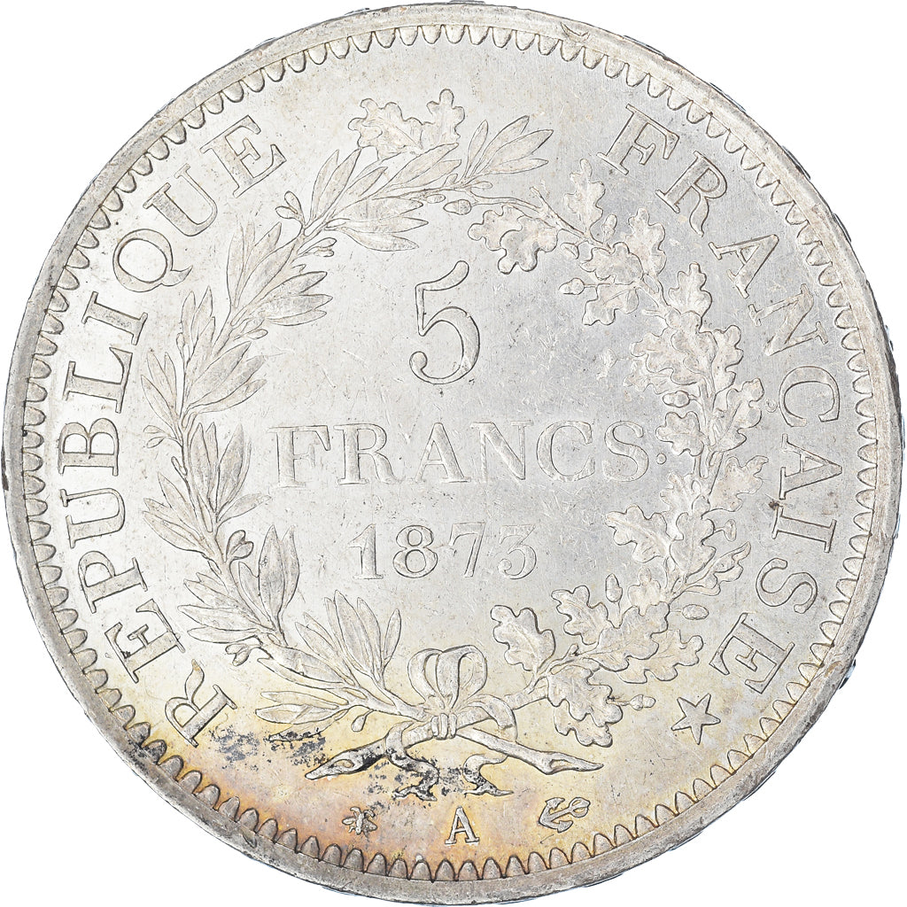 Coin, France, Hercule, 5 Francs, 1873, Paris, AU(50-53), Silver, KM:820.1