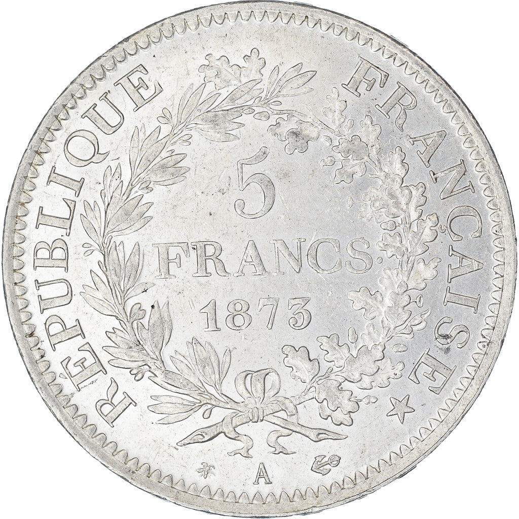 Coin, France, Hercule, 5 Francs, 1873, Paris, AU(55-58), Silver, KM:820.1