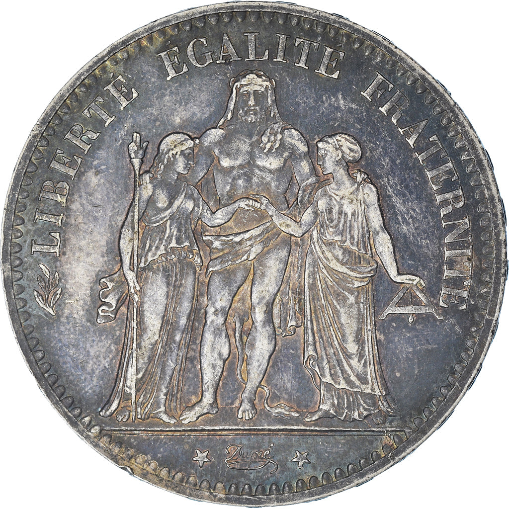 Coin, France, Hercule, 5 Francs, 1876, Paris, AU(50-53), Silver, KM:820.1