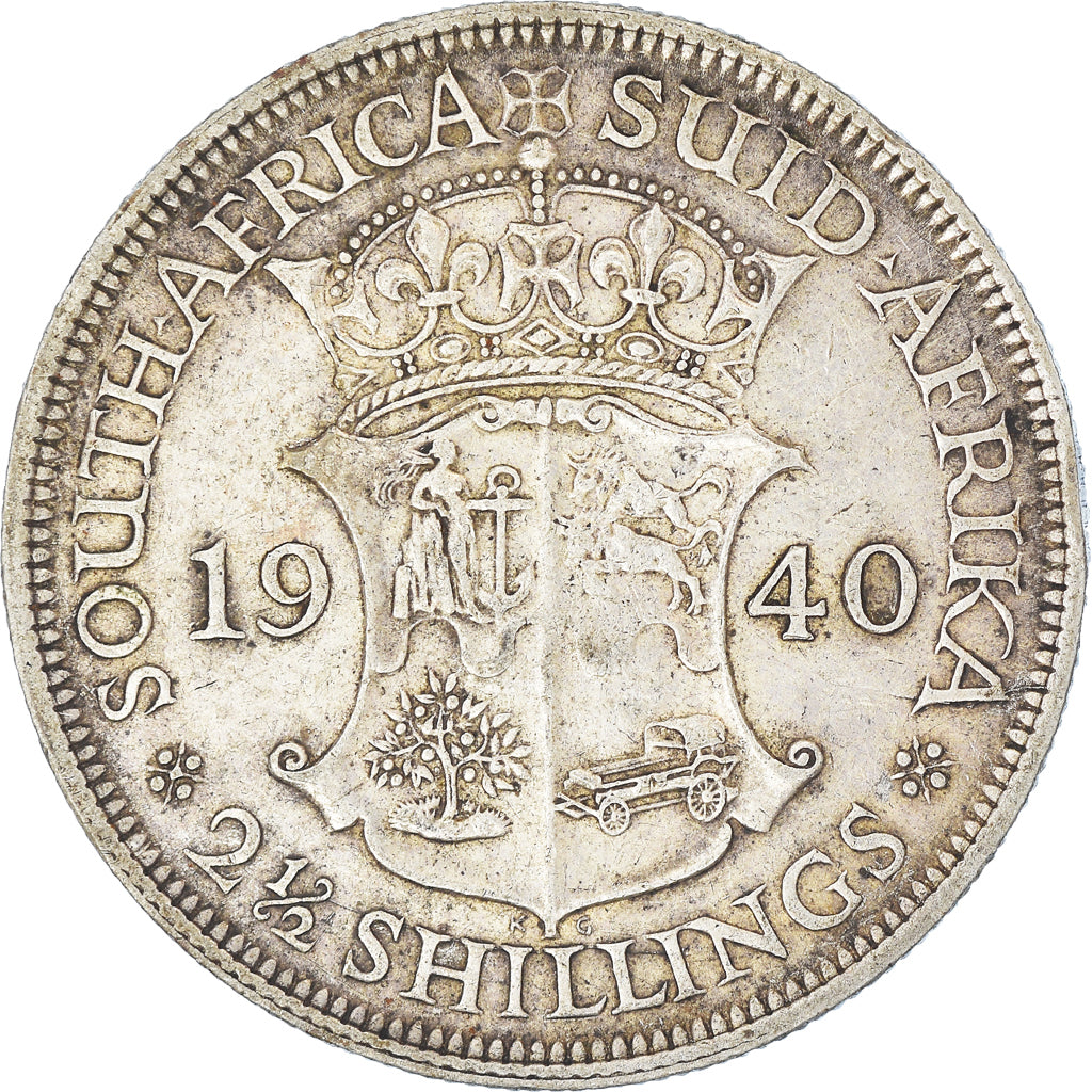 Coin, South Africa, George VI, 2-1/2 Shillings, 1940, Pretoria, EF(40-45)