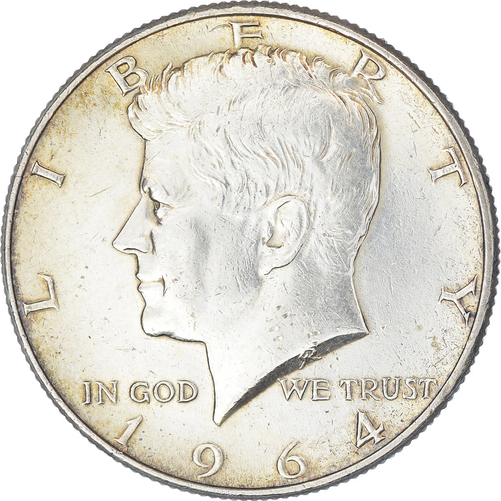 Coin, United States, Kennedy Half Dollar, Half Dollar, 1964, U.S. Mint
