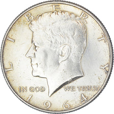 Coin, United States, Kennedy Half Dollar, Half Dollar, 1964, U.S. Mint