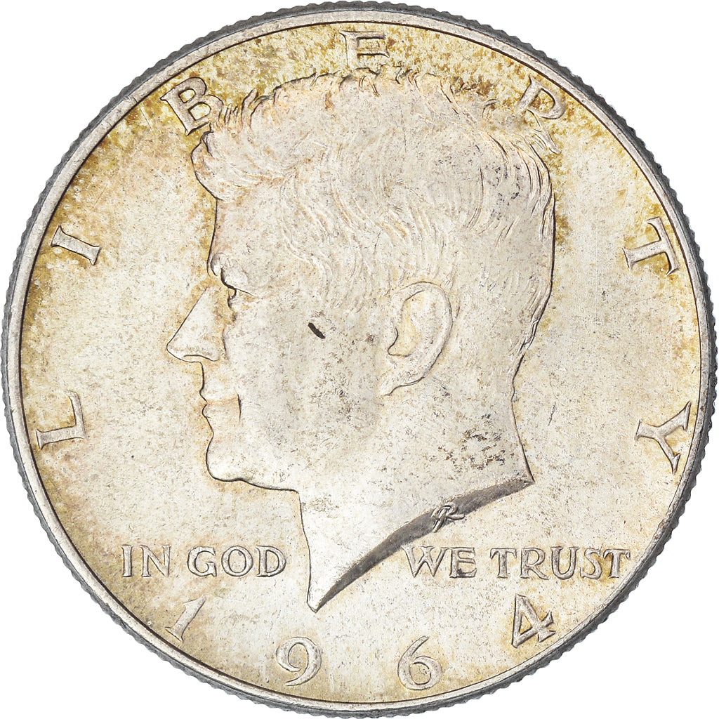 Coin, United States, Kennedy Half Dollar, Half Dollar, 1964, U.S. Mint