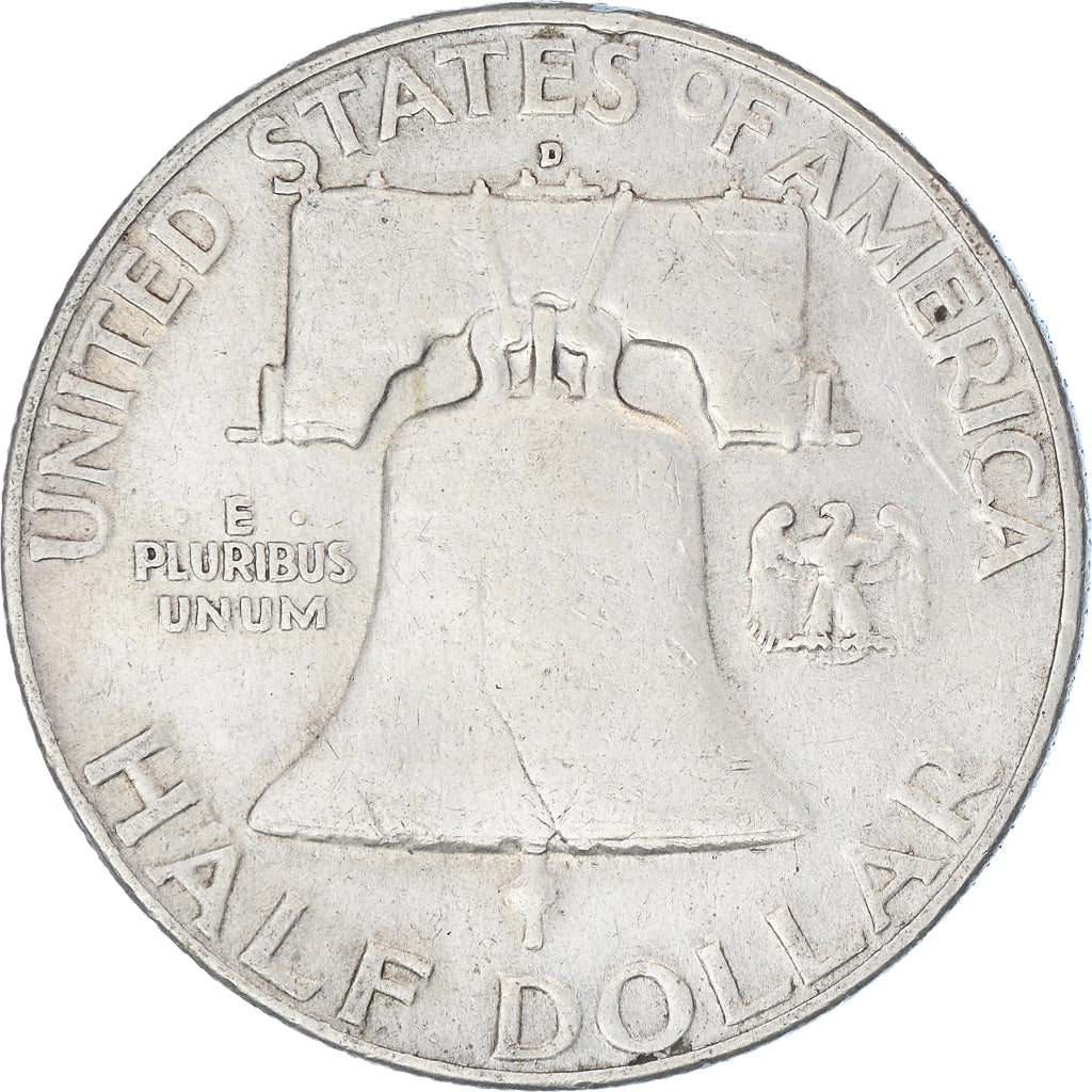 Coin, United States, Franklin Half Dollar, Half Dollar, 1959, U.S. Mint, Denver
