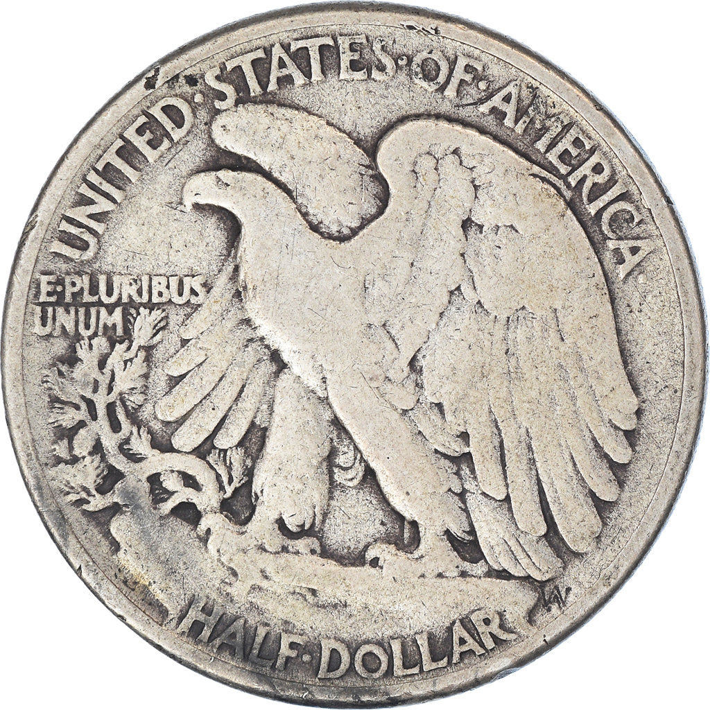 Coin, United States, Walking Liberty Half Dollar, Half Dollar, 1943, U.S. Mint