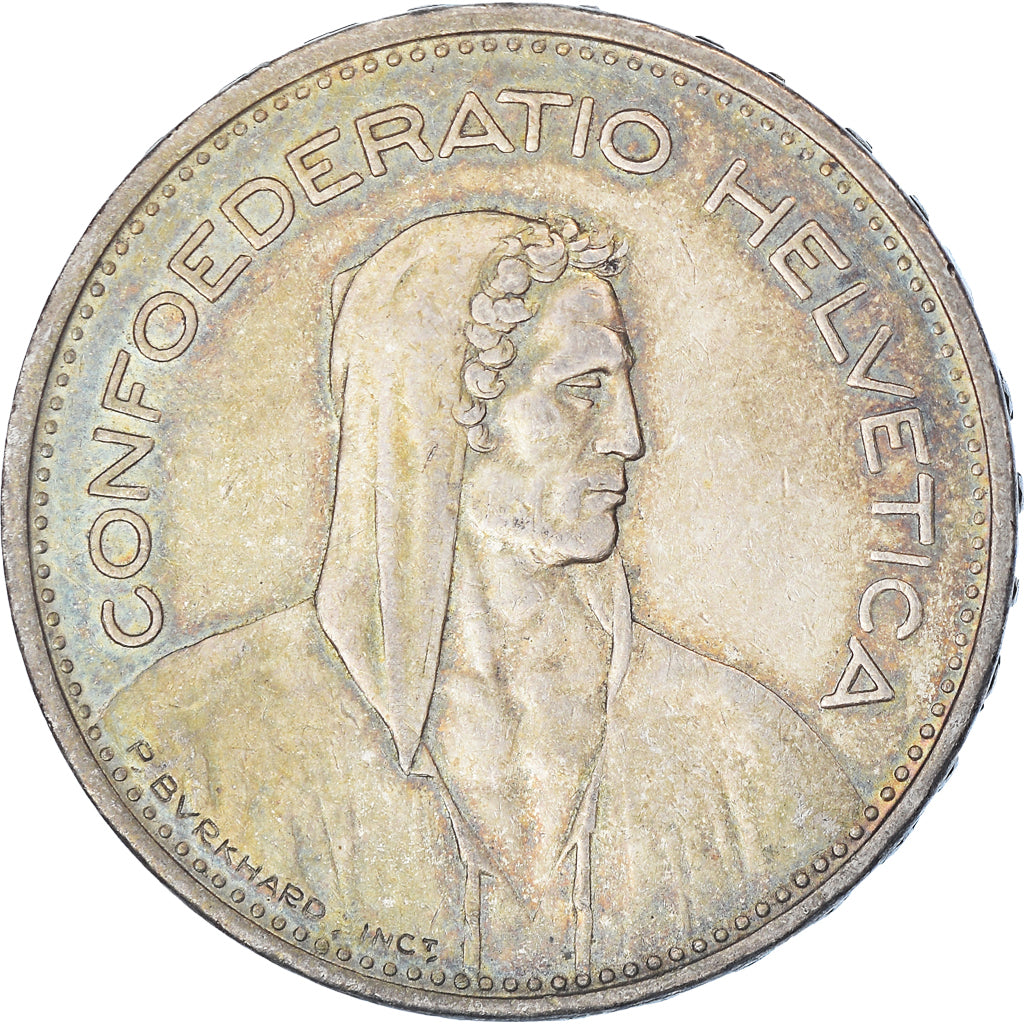 Coin, Switzerland, 5 Francs, 1940, Bern, AU(50-53), Silver, KM:40