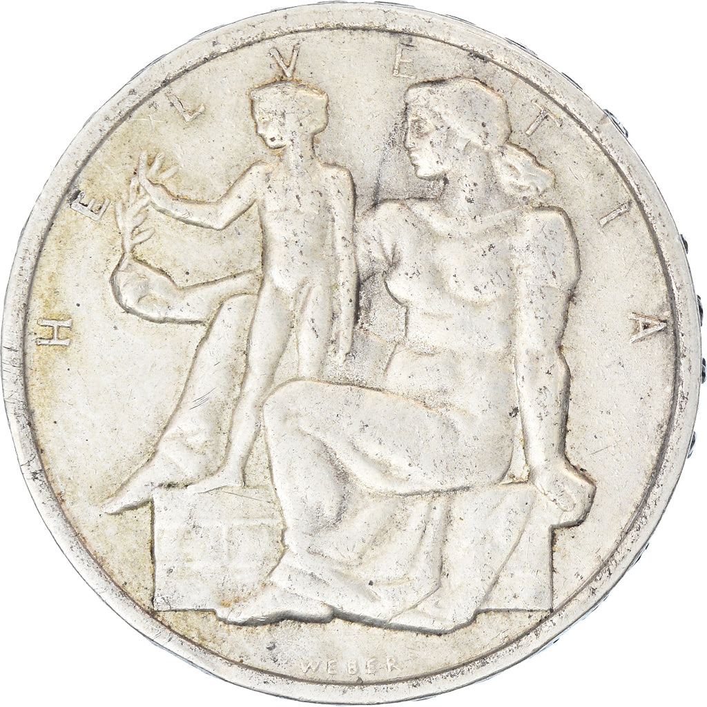 Coin, Switzerland, 5 Francs, 1948, Bern, EF(40-45), Silver, KM:48