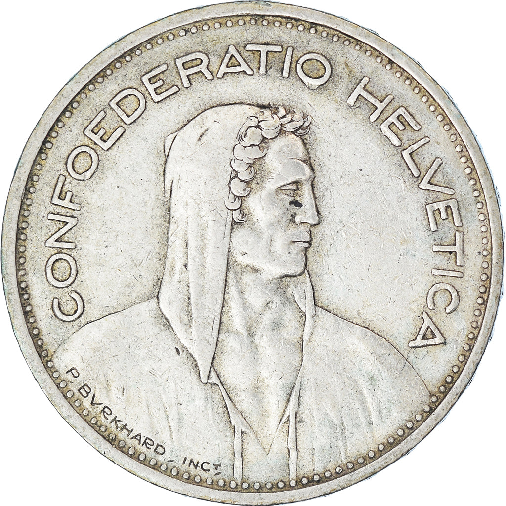 Coin, Switzerland, 5 Francs, 1951, Bern, EF(40-45), Silver, KM:40