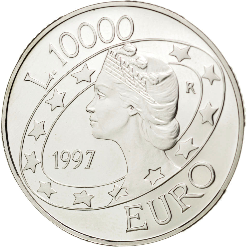 Coin, San Marino, 10000 Lire, 1997, MS(63), Silver, KM:372