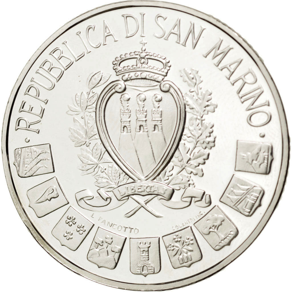 Coin, San Marino, 10000 Lire, 1997, MS(63), Silver, KM:372
