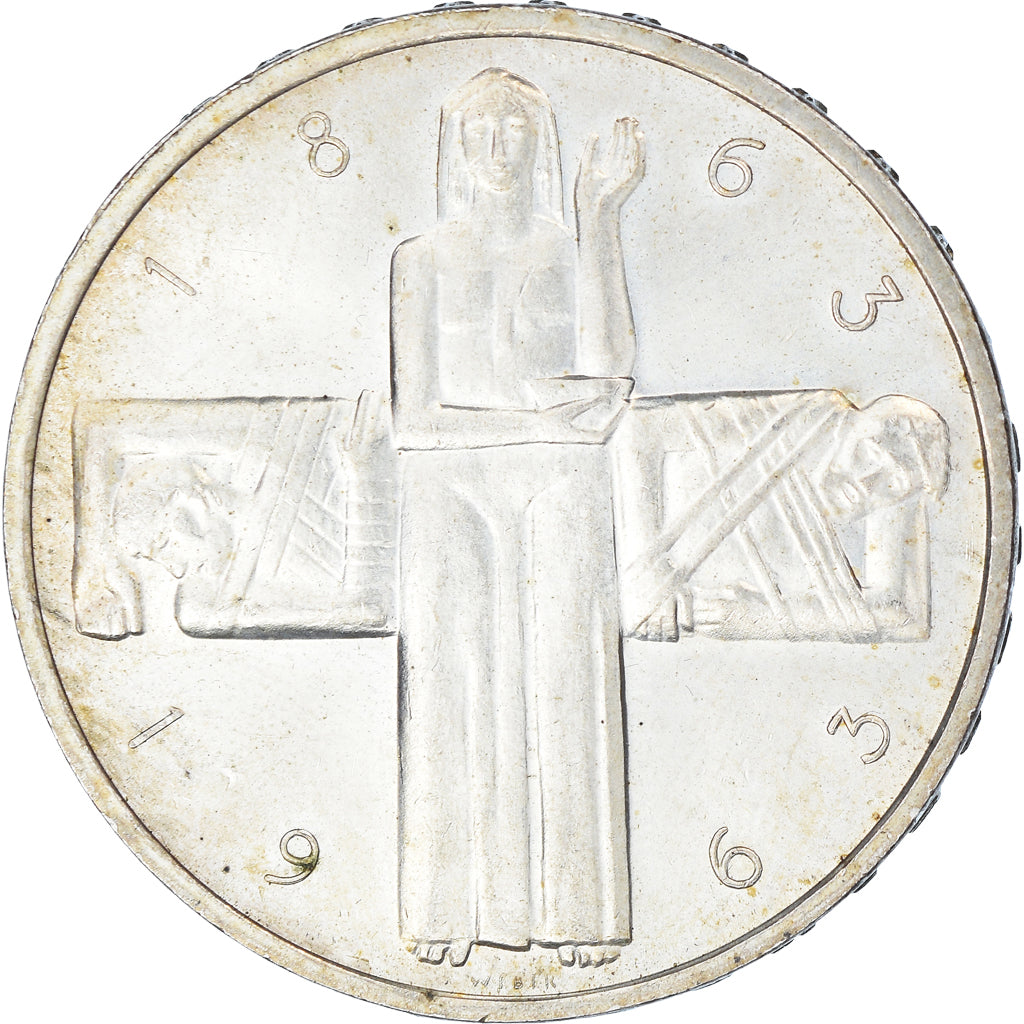Coin, Switzerland, 5 Francs, 1963, Bern, AU(55-58), Silver, KM:51