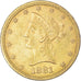Moneta, USA, Coronet Head, $10, Eagle, 1881, U.S. Mint, Philadelphia, AU(50-53)