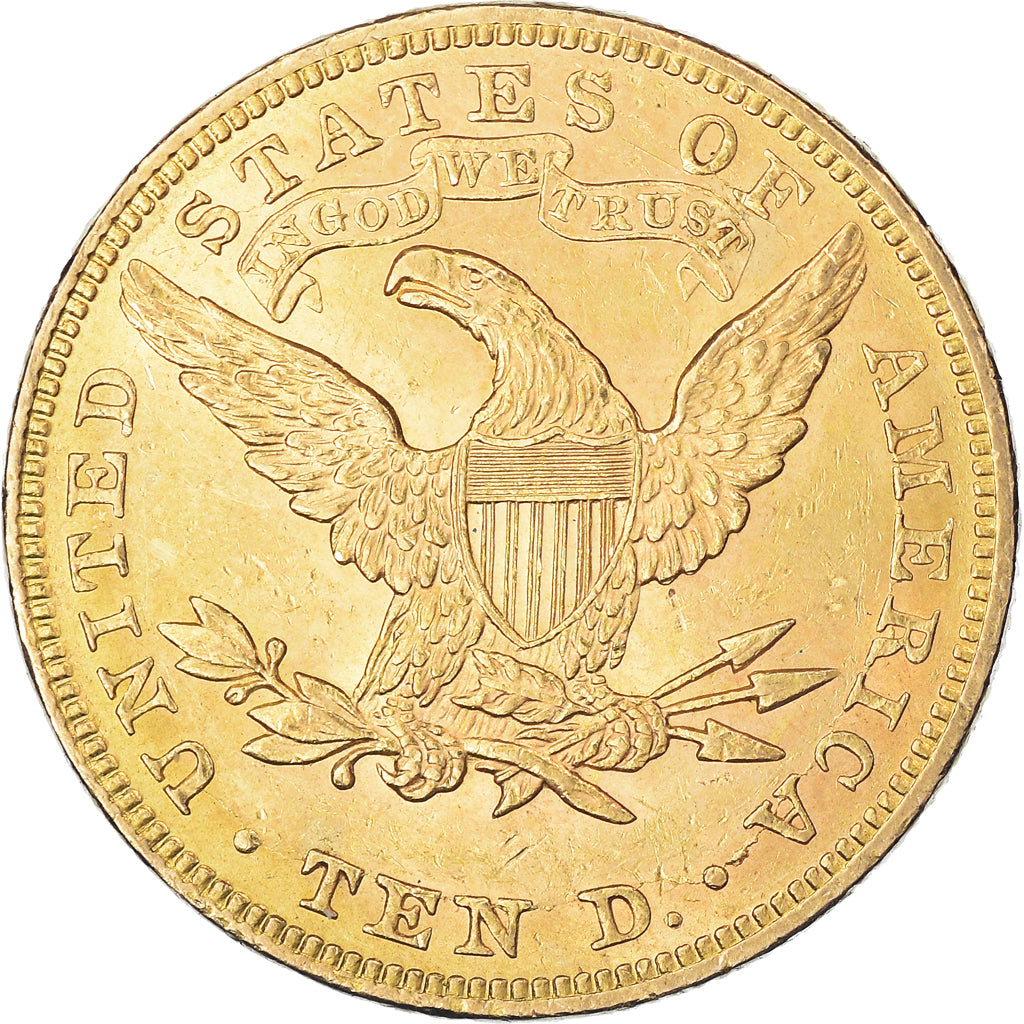 Coin, United States, Coronet Head, $10, Eagle, 1893, U.S. Mint, Philadelphia