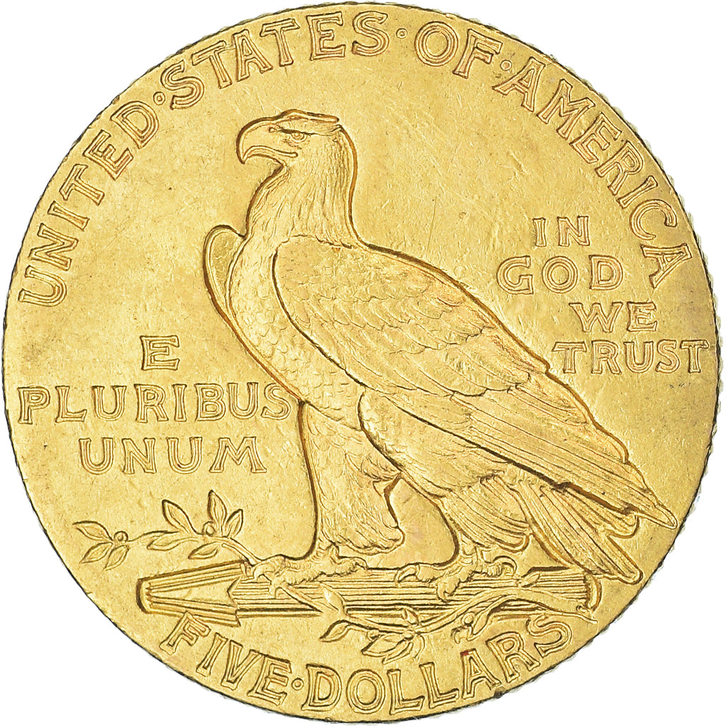 Munten, Verenigde Staten, Indian Head, $5, Half Eagle, 1909, U.S. Mint