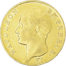 Moeda, França, Napoleon I, 40 Francs, AN 13, Paris, VF(30-35), Dourado
