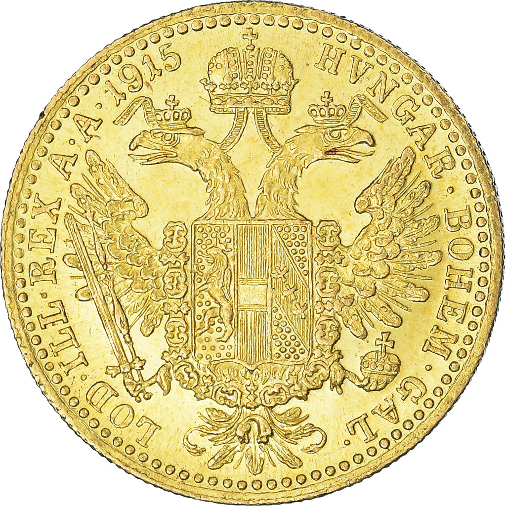Coin, Austria, Franz Joseph I, Ducat, 1915, Restrike, MS(63), Gold, KM:2267