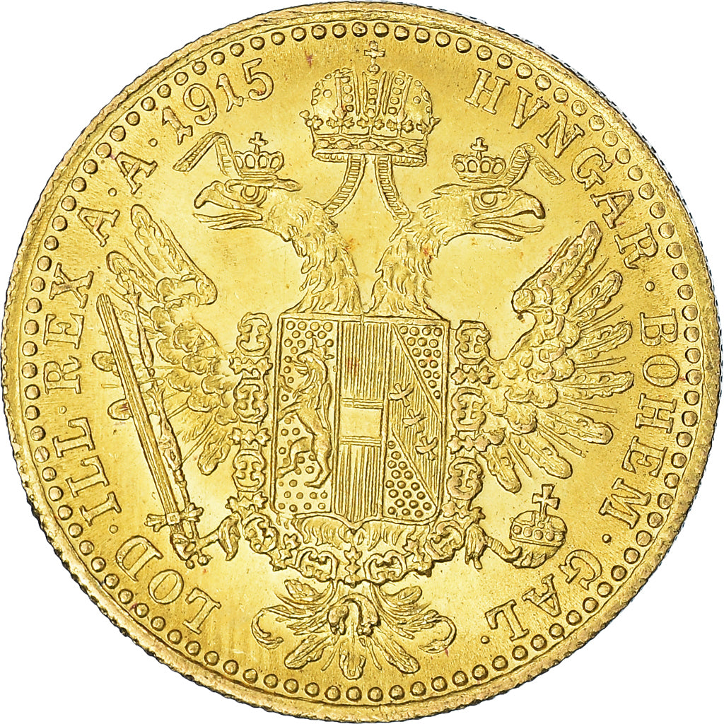 Coin, Austria, Franz Joseph I, Ducat, 1915, Restrike, MS(63), Gold, KM:2267