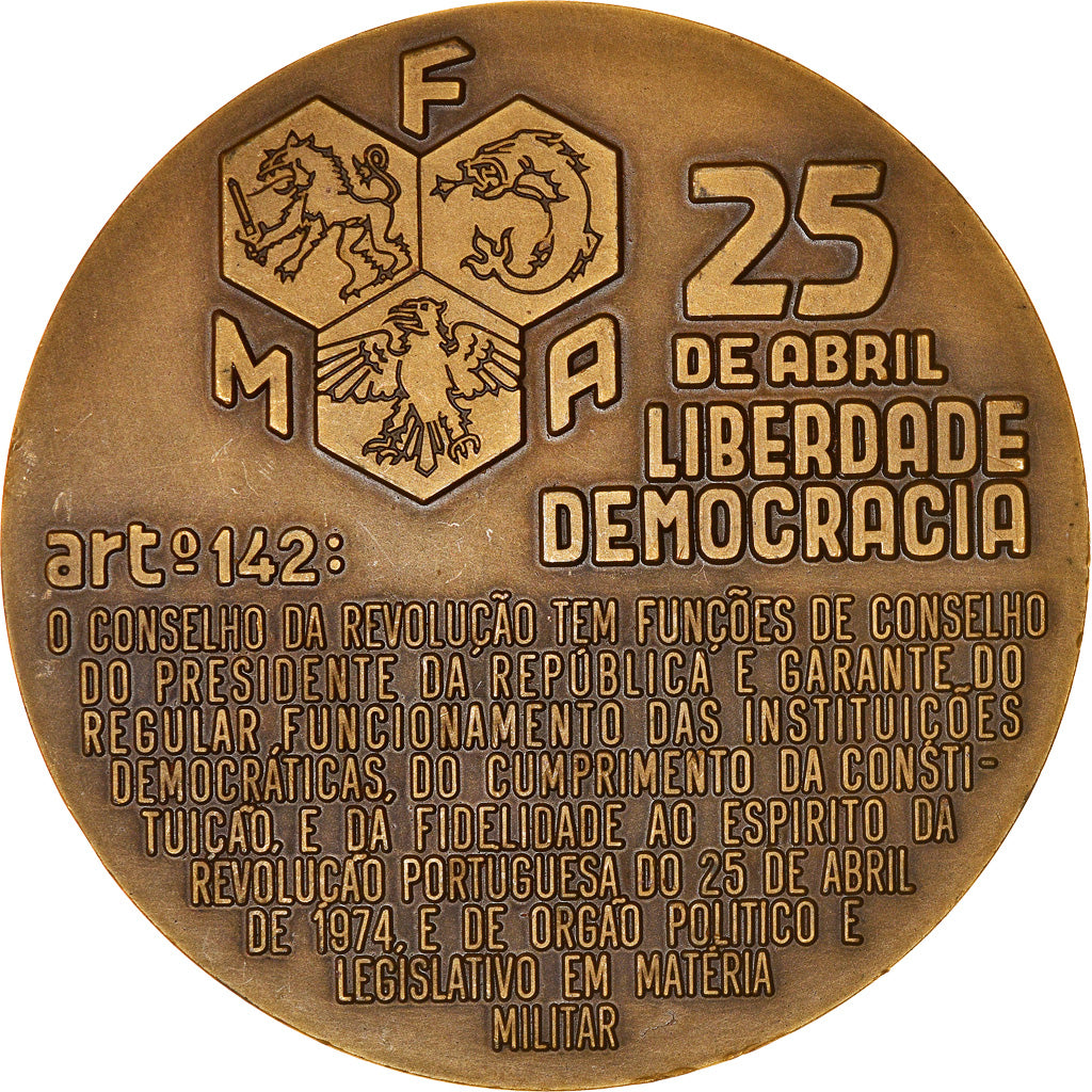 Portugal, Medal, Conselho da Revoluçao, Polityka, społeczeństwo, wojna, 1975