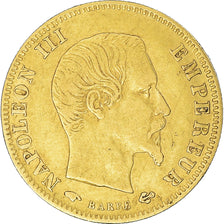 Munten, Frankrijk, Napoleon III, 5 Francs, 1858, Paris, ZF, Goud, KM:787.1