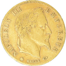 Moneda, Francia, Napoleon III, 5 Francs, 1864, Paris, MBC, Oro, KM:803.1