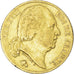 Coin, France, Louis XVIII, 20 Francs, 1819, Paris, VF(30-35), Gold, KM:712.1