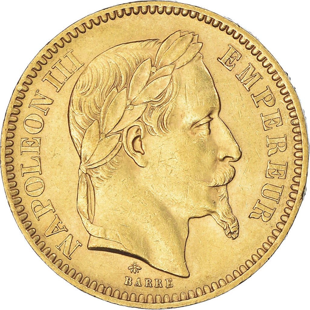 Coin, France, Napoleon III, 20 Francs, 1863, Paris, AU(50-53), Gold, KM:801.1