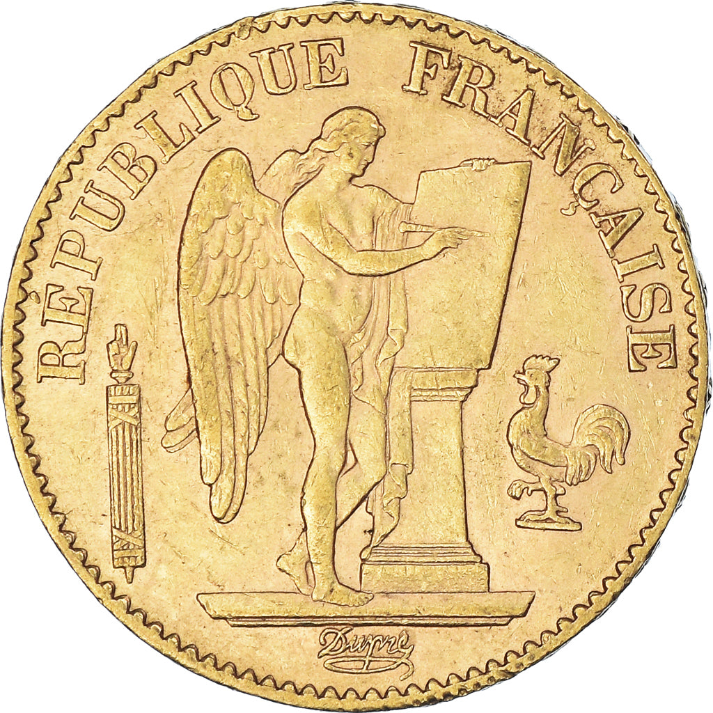 Moneda, Francia, Génie, 20 Francs, 1890, Paris, MBC, Oro, KM:825, Gadoury:1063