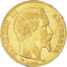 Moneda, Francia, Napoleon III, 20 Francs, 1855, Lyon, MBC, Oro