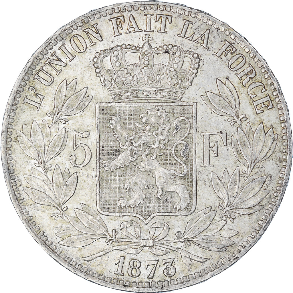 Monnaie, Belgique, Leopold II, 5 Francs, 5 Frank, 1873, TTB+, Argent, KM:24
