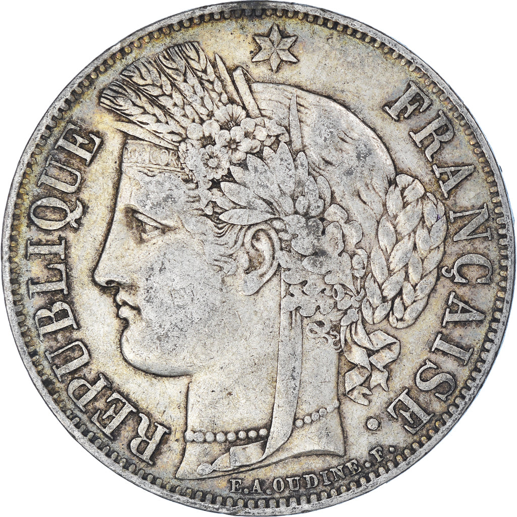 Münze, Frankreich, Cérès, 5 Francs, 1850, Paris, S+, Silber, KM:761.1