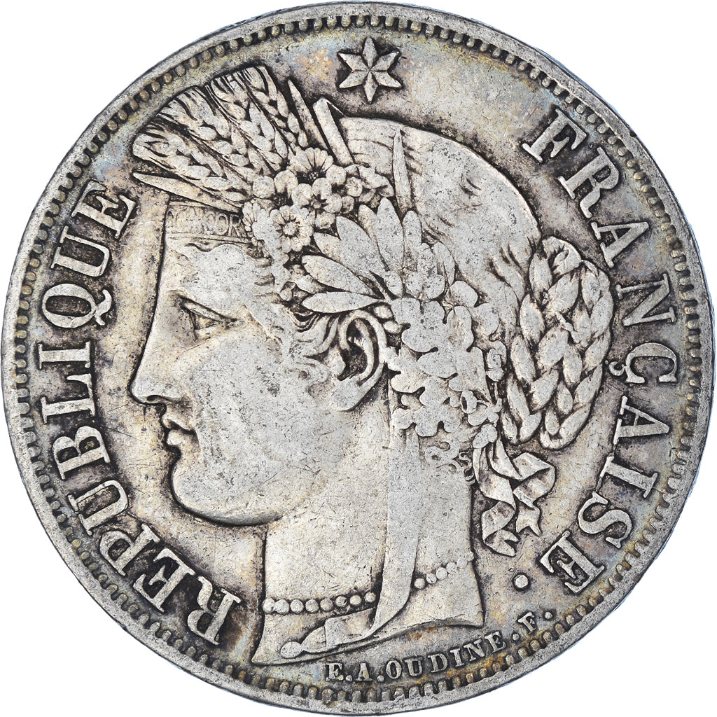 Coin, France, Cérès, 5 Francs, 1850, Paris, VF(30-35), Silver, KM:761.1