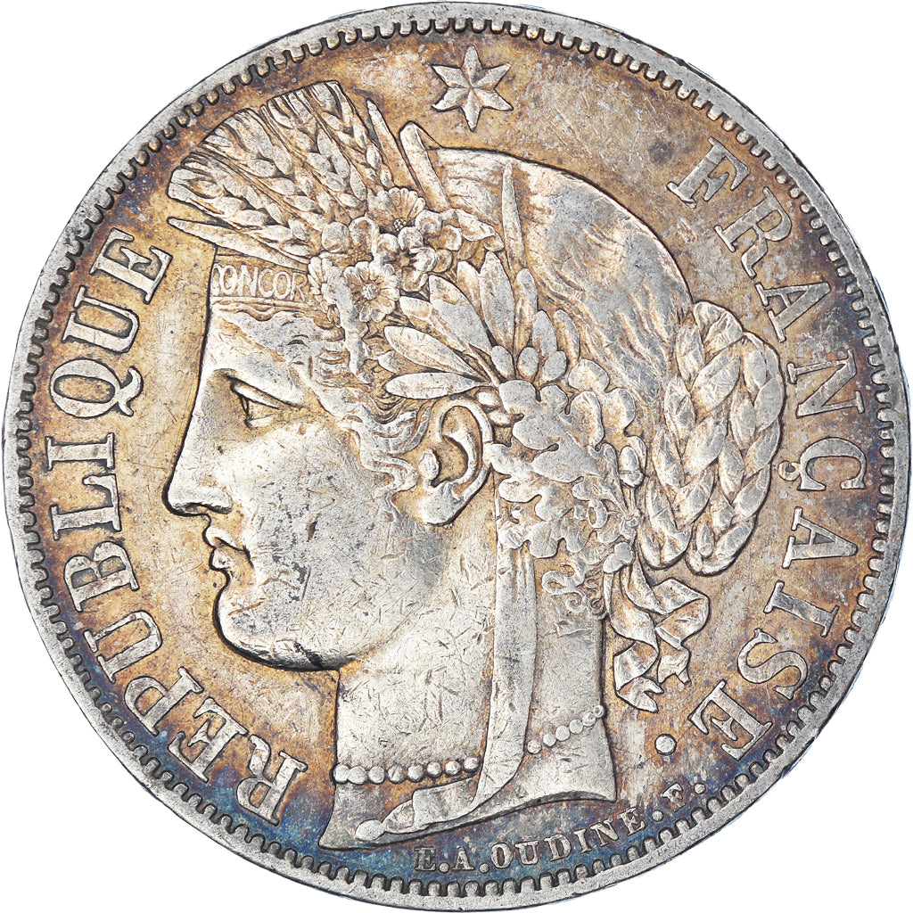 Münze, Frankreich, Cérès, 5 Francs, 1850, Paris, S+, Silber, KM:761.1