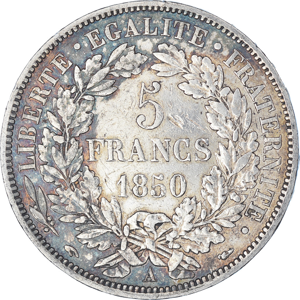Münze, Frankreich, Cérès, 5 Francs, 1850, Paris, S+, Silber, KM:761.1